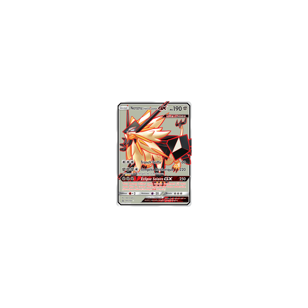 Découvrez Necrozma Crinière du Couchant, carte Ultra rare de la série Ultra-Prisme