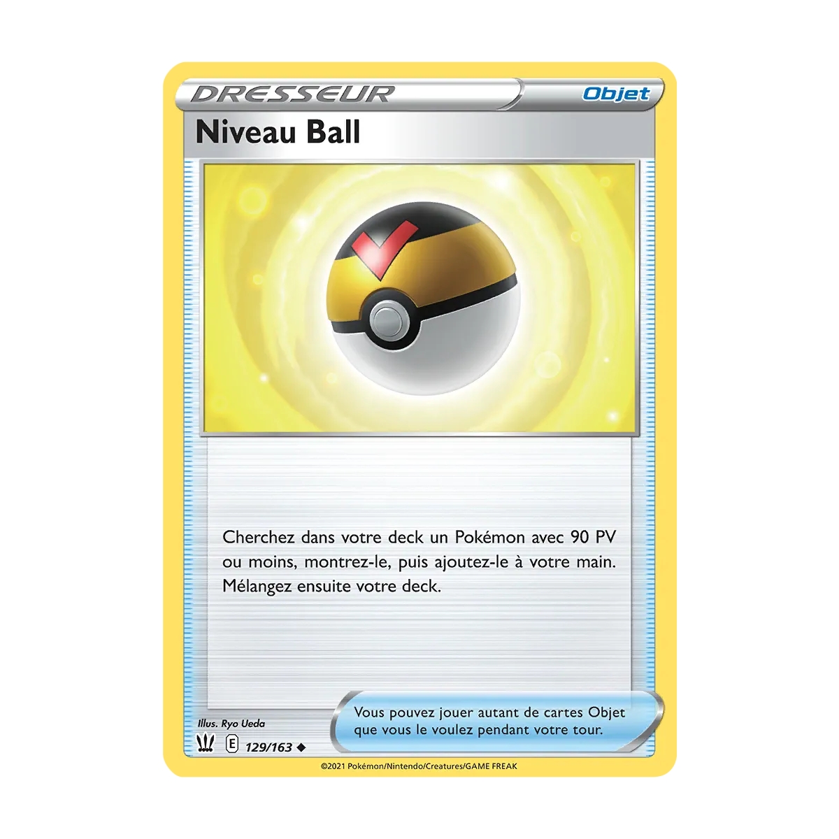 Niveau Ball 129/163 : Joyau Peu commune (Brillante) de l'extension Pokémon Épée et Bouclier Styles de Combat