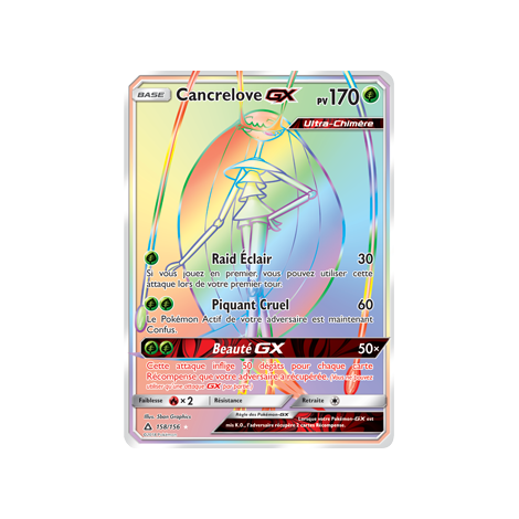 Carte Cancrelove - Arc-en-ciel rare de Pokémon Ultra-Prisme 158/156