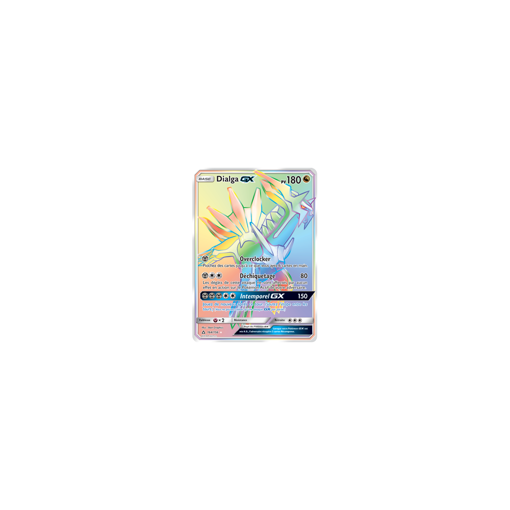 Carte Dialga - Arc-en-ciel rare de Pokémon Ultra-Prisme 164/156