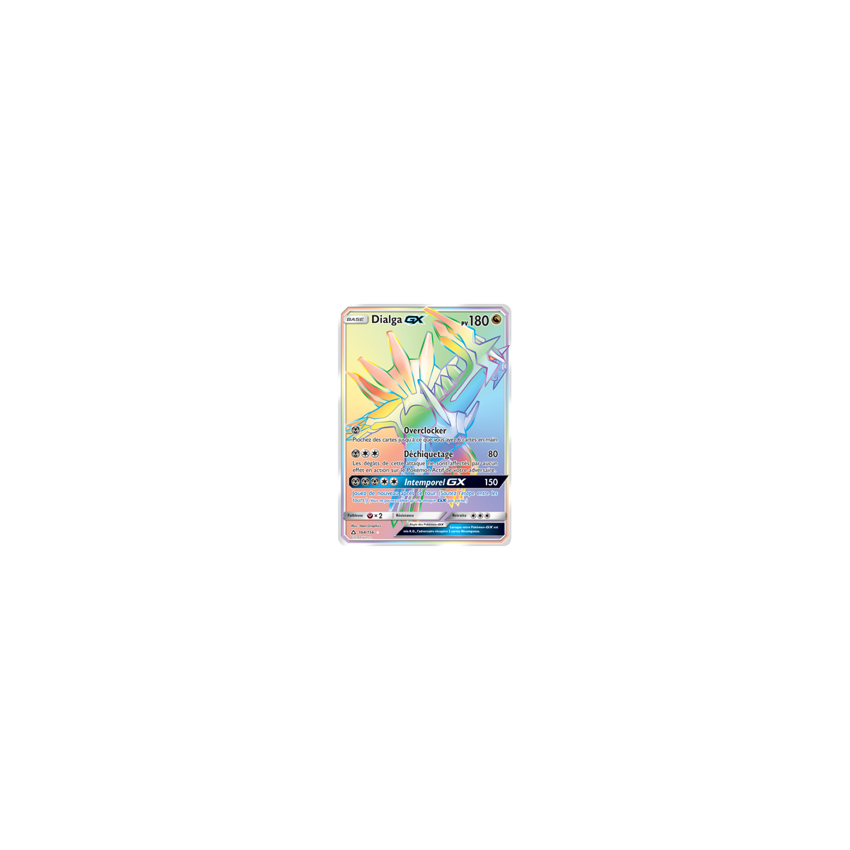 Carte Dialga - Arc-en-ciel rare de Pokémon Ultra-Prisme 164/156