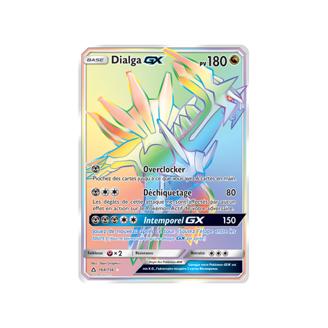 Carte Dialga - Arc-en-ciel rare de Pokémon Ultra-Prisme 164/156