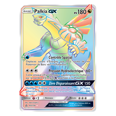 Découvrez Palkia, carte Arc-en-ciel rare de la série Ultra-Prisme