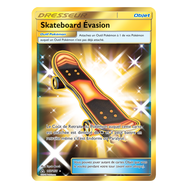 Découvrez Skateboard Évasion, carte Holographique rare de la série Ultra-Prisme