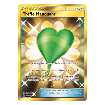 Carte Trèfle Manquant - Holographique rare de Pokémon Ultra-Prisme 168/156