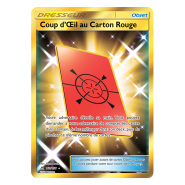 Carte Coup d'Œil au Carton Rouge - Holographique rare de Pokémon Ultra-Prisme 169/156