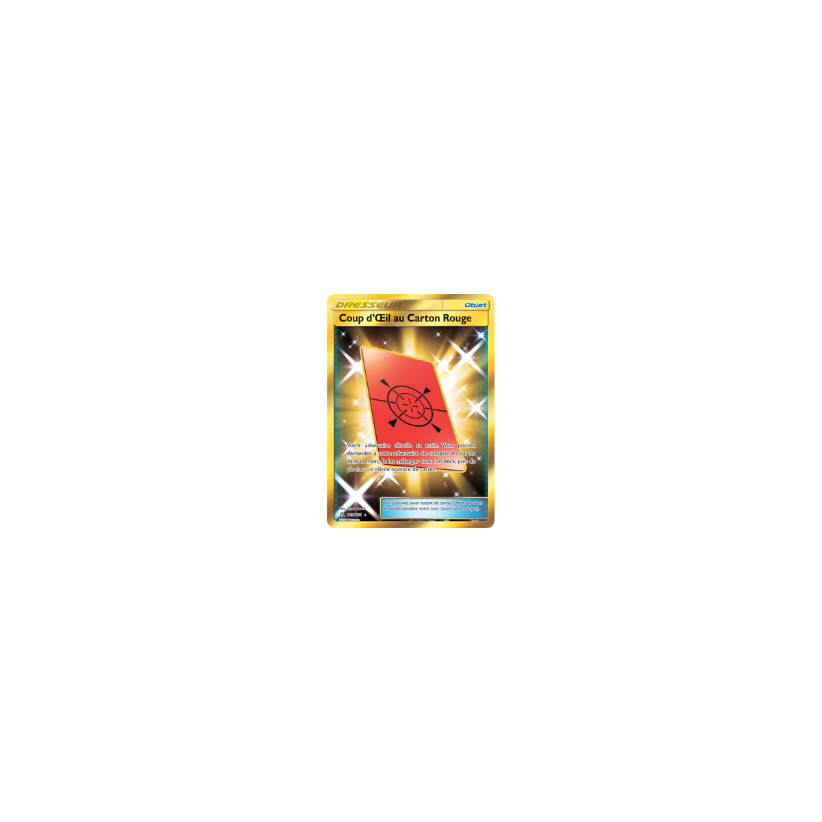 Carte Coup d'Œil au Carton Rouge - Holographique rare de Pokémon Ultra-Prisme 169/156