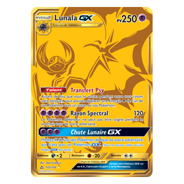 Découvrez Lunala, carte Holographique rare de la série Ultra-Prisme