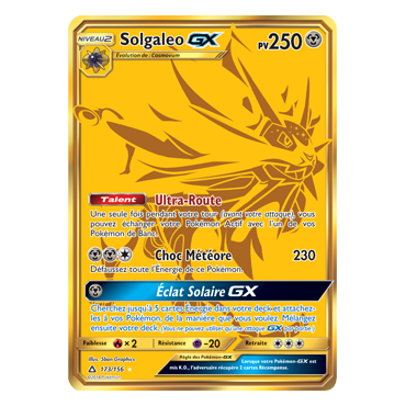 Découvrez Solgaleo, carte Holographique rare de la série Ultra-Prisme