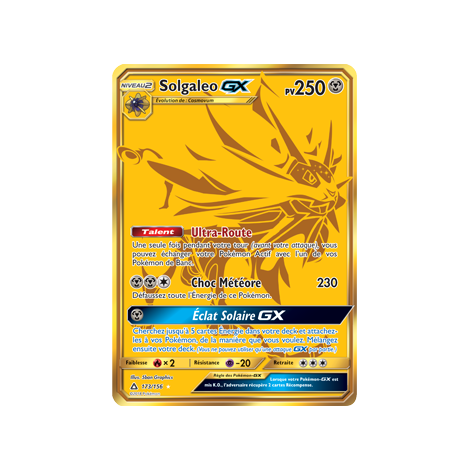 Découvrez Solgaleo, carte Holographique rare de la série Ultra-Prisme