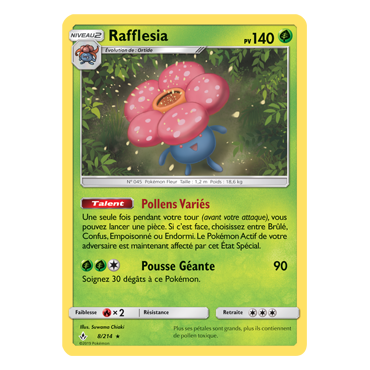Découvrez Rafflesia, carte Holographique rare de la série Alliance Infaillible