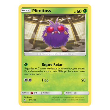 Carte Mimitoss - Commune de Pokémon Alliance Infaillible 9/214