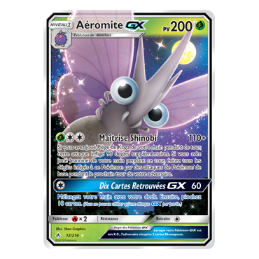Aéromite 12/214 : Joyau Holographique rare GX de l'extension Pokémon Alliance Infaillible