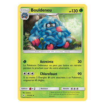 Carte Bouldeneu - Rare de Pokémon Alliance Infaillible 17/214
