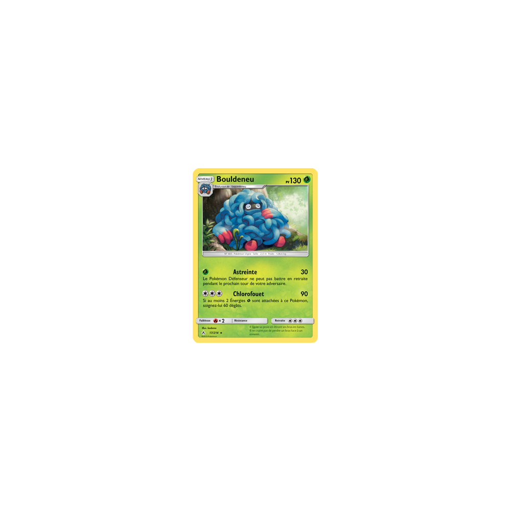 Carte Bouldeneu - Rare de Pokémon Alliance Infaillible 17/214