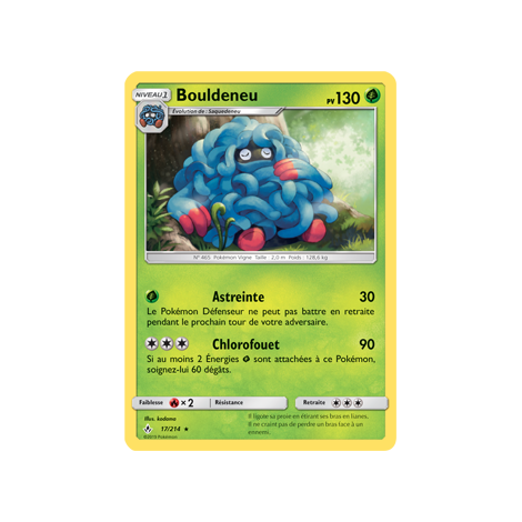 Carte Bouldeneu - Rare de Pokémon Alliance Infaillible 17/214