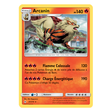 Carte Arcanin - Holographique rare de Pokémon Alliance Infaillible 22/214