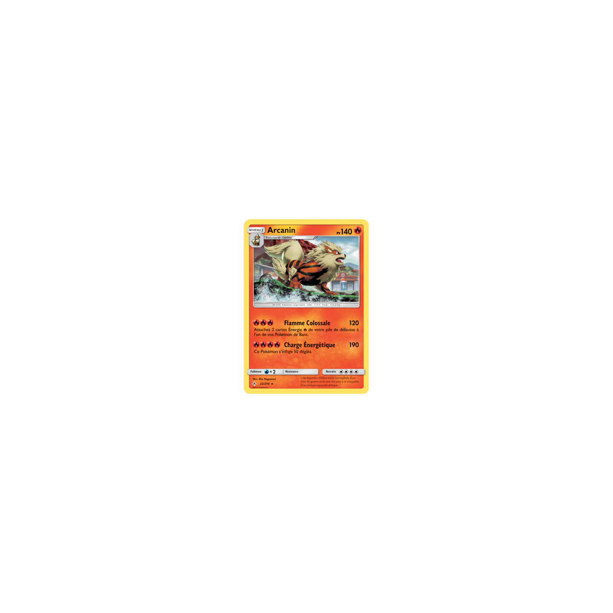 Carte Arcanin - Holographique rare de Pokémon Alliance Infaillible 22/214