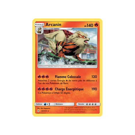 Carte Arcanin - Holographique rare de Pokémon Alliance Infaillible 22/214