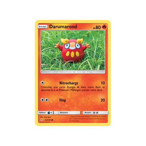 Carte Darumarond - Commune de Pokémon Alliance Infaillible 23/214