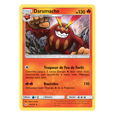Carte Darumacho - Rare de Pokémon Alliance Infaillible 24/214