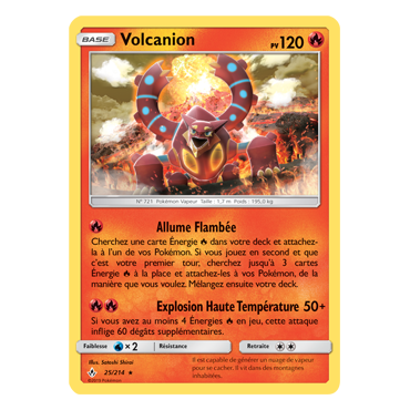 Découvrez Volcanion, carte Holographique rare de la série Alliance Infaillible