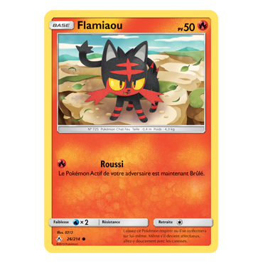 Flamiaou 26/214 : Joyau Commune de l'extension Pokémon Alliance Infaillible