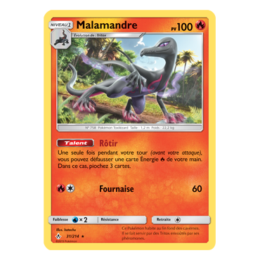 Malamandre 31/214 : Joyau Rare de l'extension Pokémon Alliance Infaillible