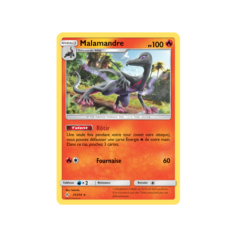 Malamandre 31/214 : Joyau Rare de l'extension Pokémon Alliance Infaillible