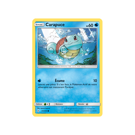 Carapuce 33/214 : Joyau Commune de l'extension Pokémon Alliance Infaillible