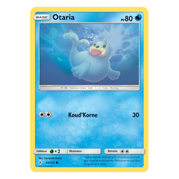 Otaria 44/214 : Joyau Commune de l'extension Pokémon Alliance Infaillible