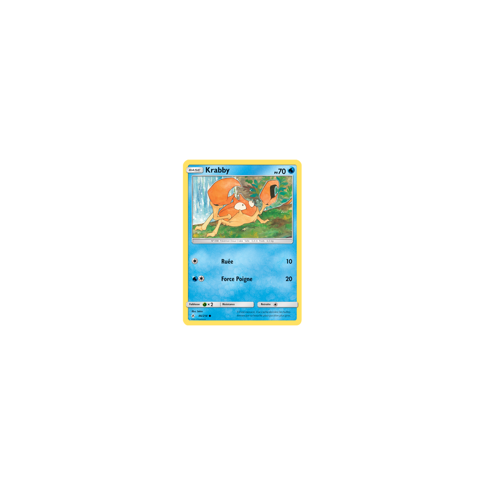 Carte Krabby - Commune de Pokémon Alliance Infaillible 46/214