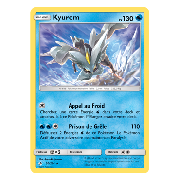 Carte Kyurem - Holographique rare de Pokémon Alliance Infaillible 50/214
