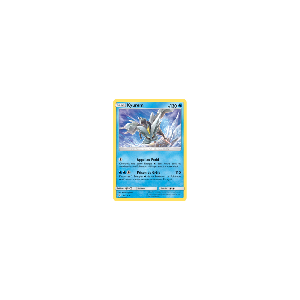 Carte Kyurem - Holographique rare de Pokémon Alliance Infaillible 50/214