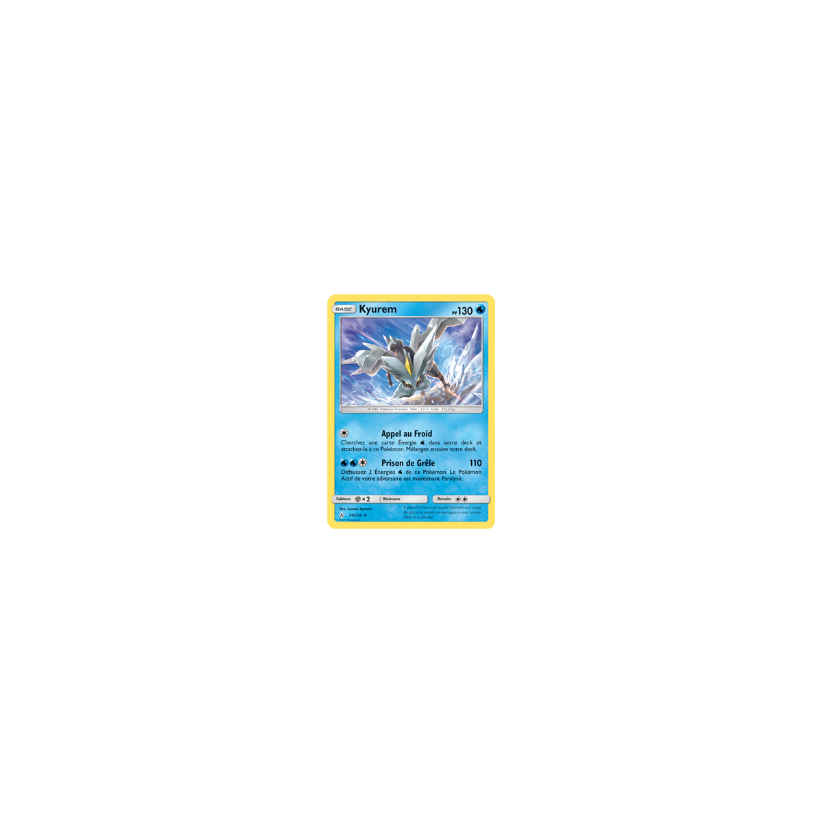 Carte Kyurem - Holographique rare de Pokémon Alliance Infaillible 50/214