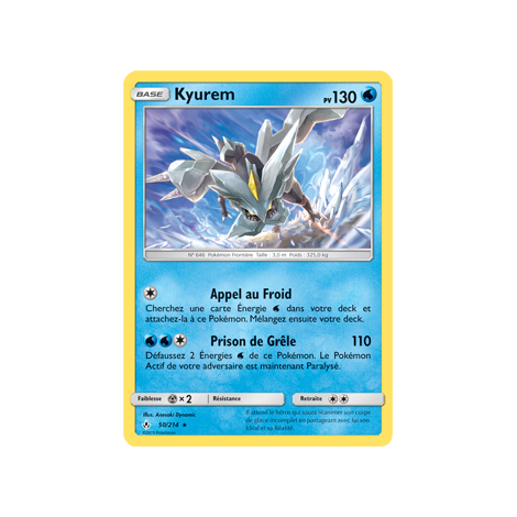 Carte Kyurem - Holographique rare de Pokémon Alliance Infaillible 50/214