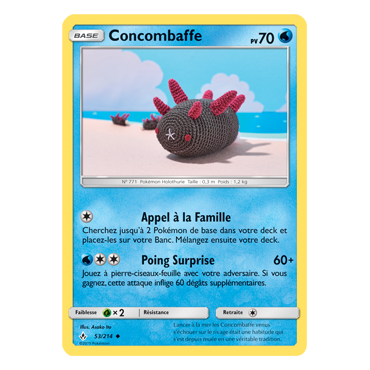 Carte Concombaffe - Peu commune de Pokémon Alliance Infaillible 53/214
