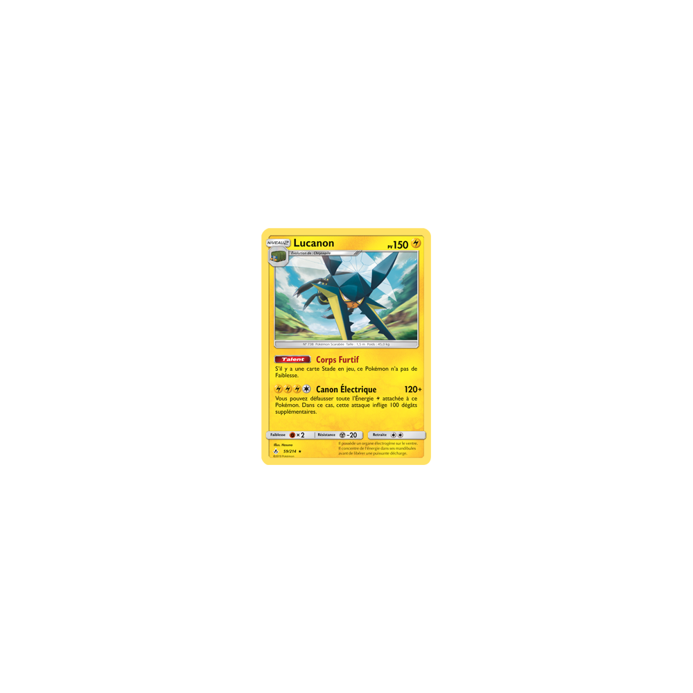 Carte Lucanon - Holographique rare de Pokémon Alliance Infaillible 59/214