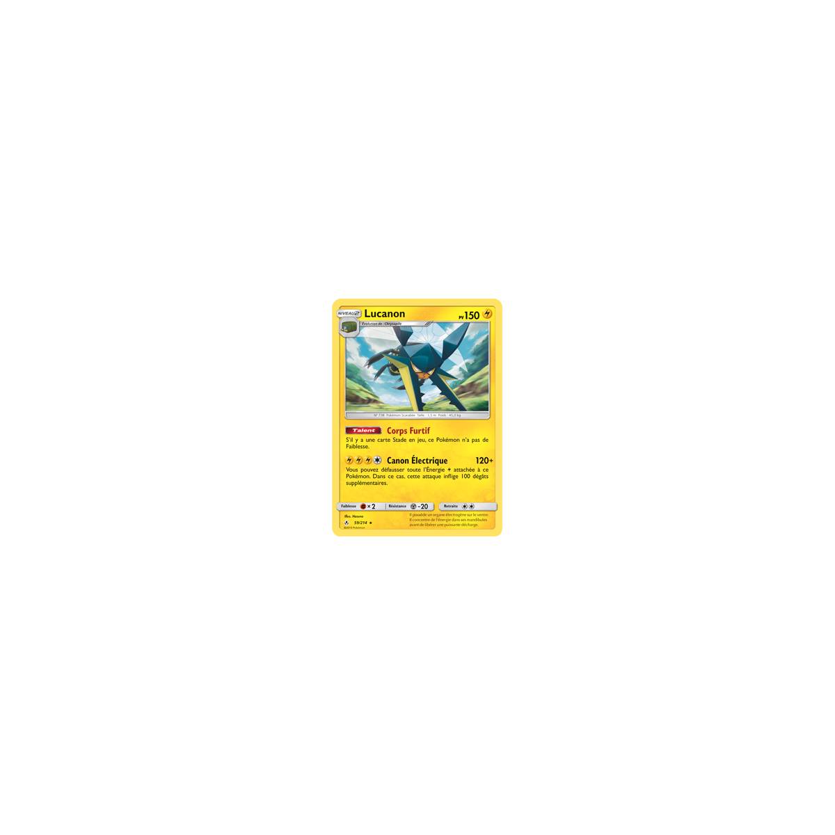 Carte Lucanon - Holographique rare de Pokémon Alliance Infaillible 59/214