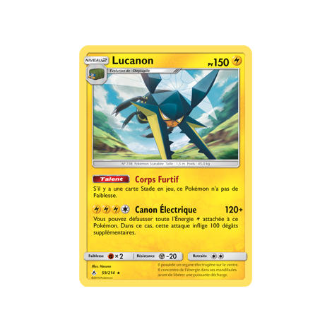 Carte Lucanon - Holographique rare de Pokémon Alliance Infaillible 59/214