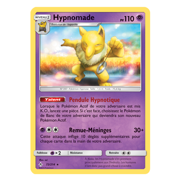 Découvrez Hypnomade, carte Rare de la série Alliance Infaillible