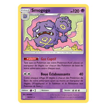 Carte Smogogo - Rare de Pokémon Alliance Infaillible 74/214