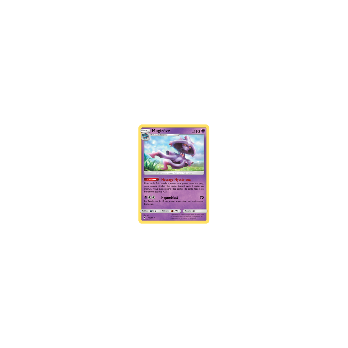 Carte Magirêve - Rare de Pokémon Alliance Infaillible 78/214