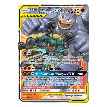 Marshadow et Mackogneur 82/214 : Joyau Holographique rare GX de l'extension Pokémon Alliance Infaillible