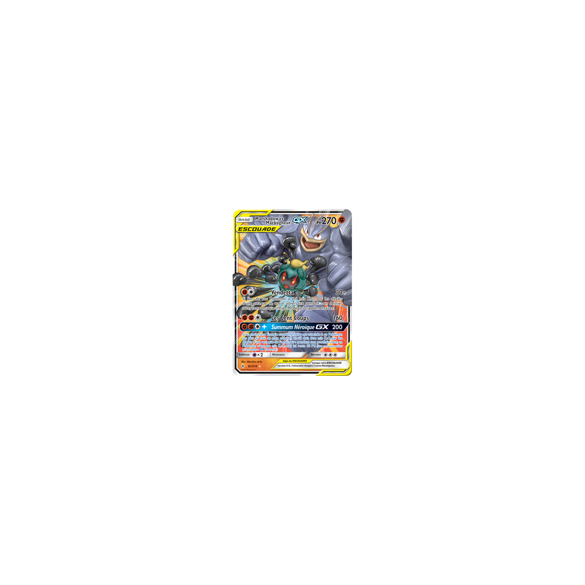 Marshadow et Mackogneur 82/214 : Joyau Holographique rare GX de l'extension Pokémon Alliance Infaillible