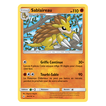 Sablaireau 84/214 : Joyau Rare de l'extension Pokémon Alliance Infaillible