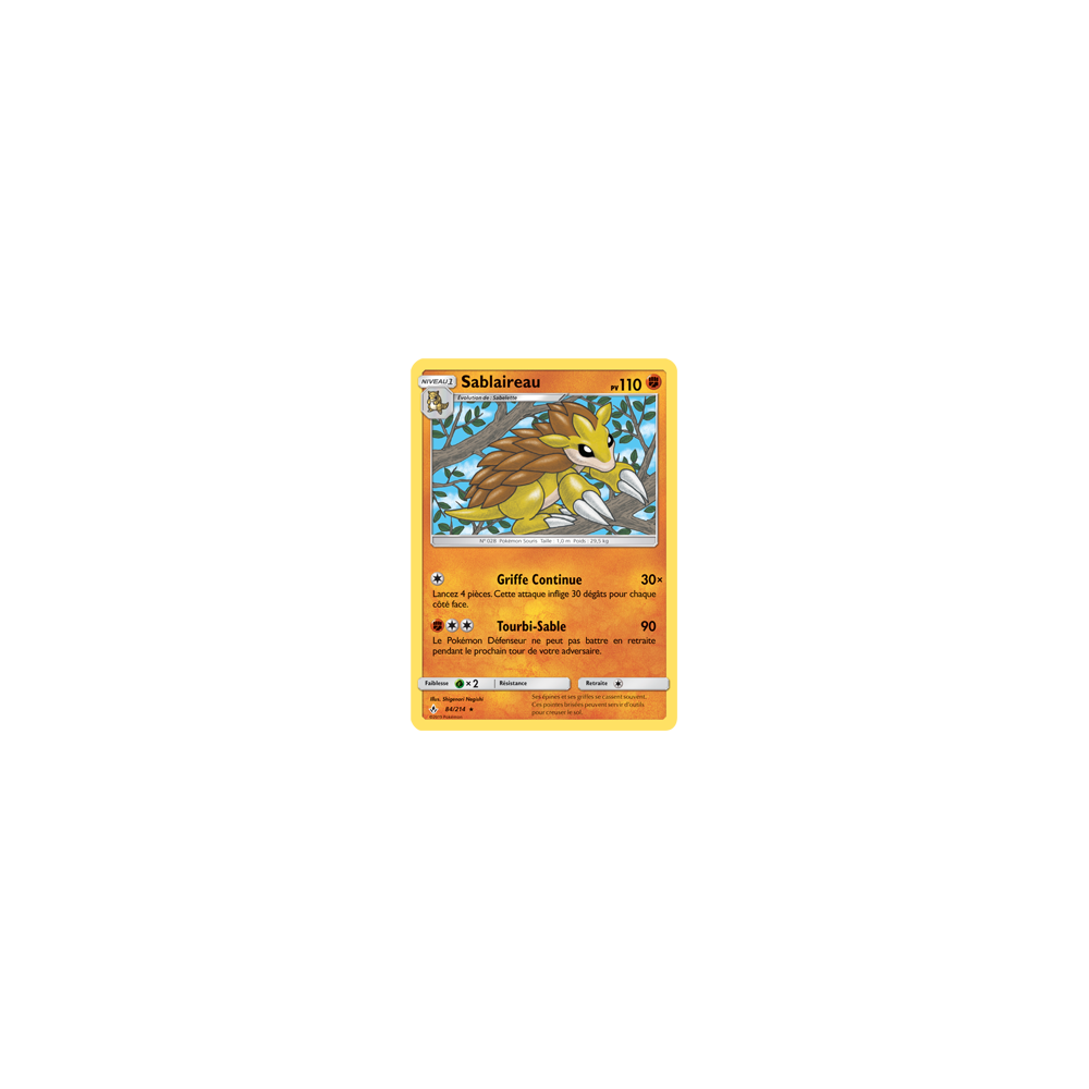 Sablaireau 84/214 : Joyau Rare de l'extension Pokémon Alliance Infaillible