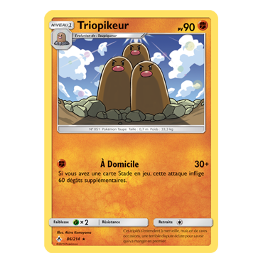 Carte Triopikeur - Rare de Pokémon Alliance Infaillible 86/214