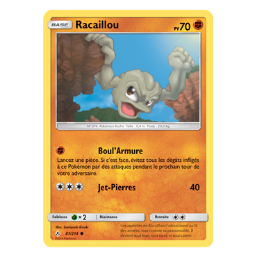 Racaillou 87/214 : Joyau Commune de l'extension Pokémon Alliance Infaillible