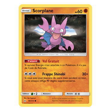 Carte Scorplane - Commune de Pokémon Alliance Infaillible 98/214